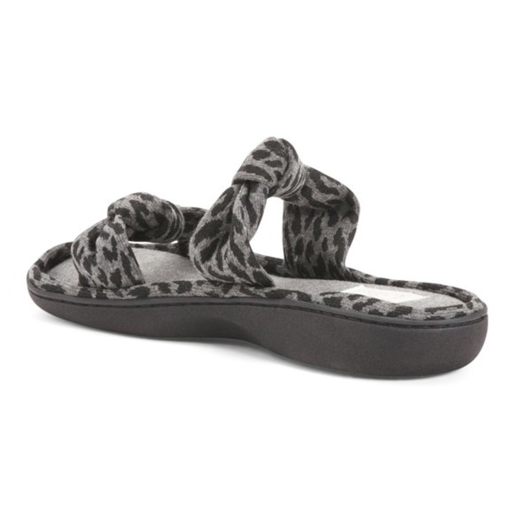 Kooba Leopard Open Toe Scuff Memory Foam Slippers Womens XL (9.5-10.5) NEW - Picture 2 of 8